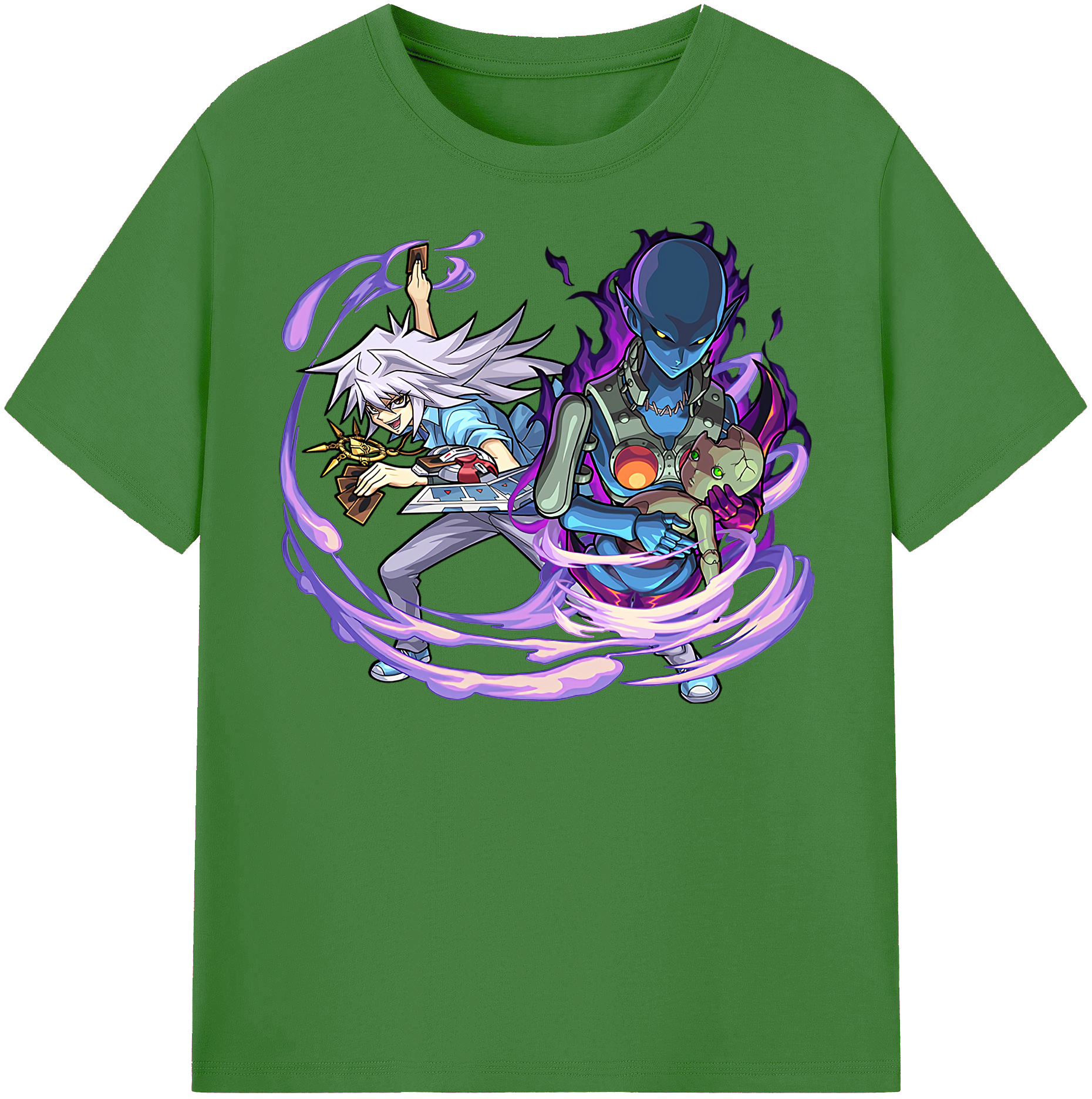 （画像用） 遊☆戯☆王 Yu-Gi-Oh! レディースカジュアルプリントTシャツ（綿100％）